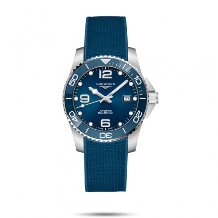 MONTRE L3781SBR ACIER C RAMIQUE BLEU CAOUTCHOUC 41 MM